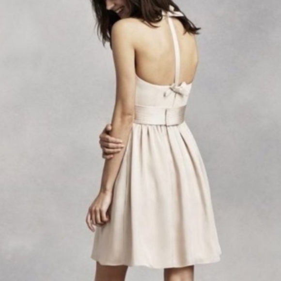 Vera Wang Dresses & Skirts - White by Vera Wang Blush pink halter neck dress